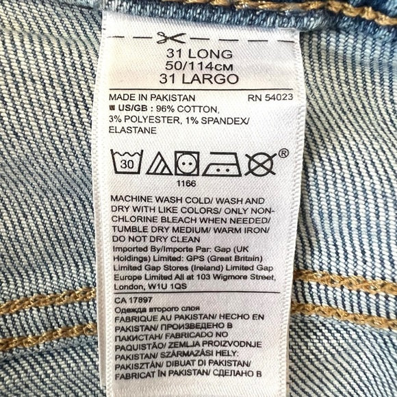 Banana Republic Mid Rise Straight Relaxed Fit Denim Jeans Women’s 31 Long - Picture 9 of 12